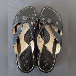 Women's Harley Davidson Black Leather Sandals